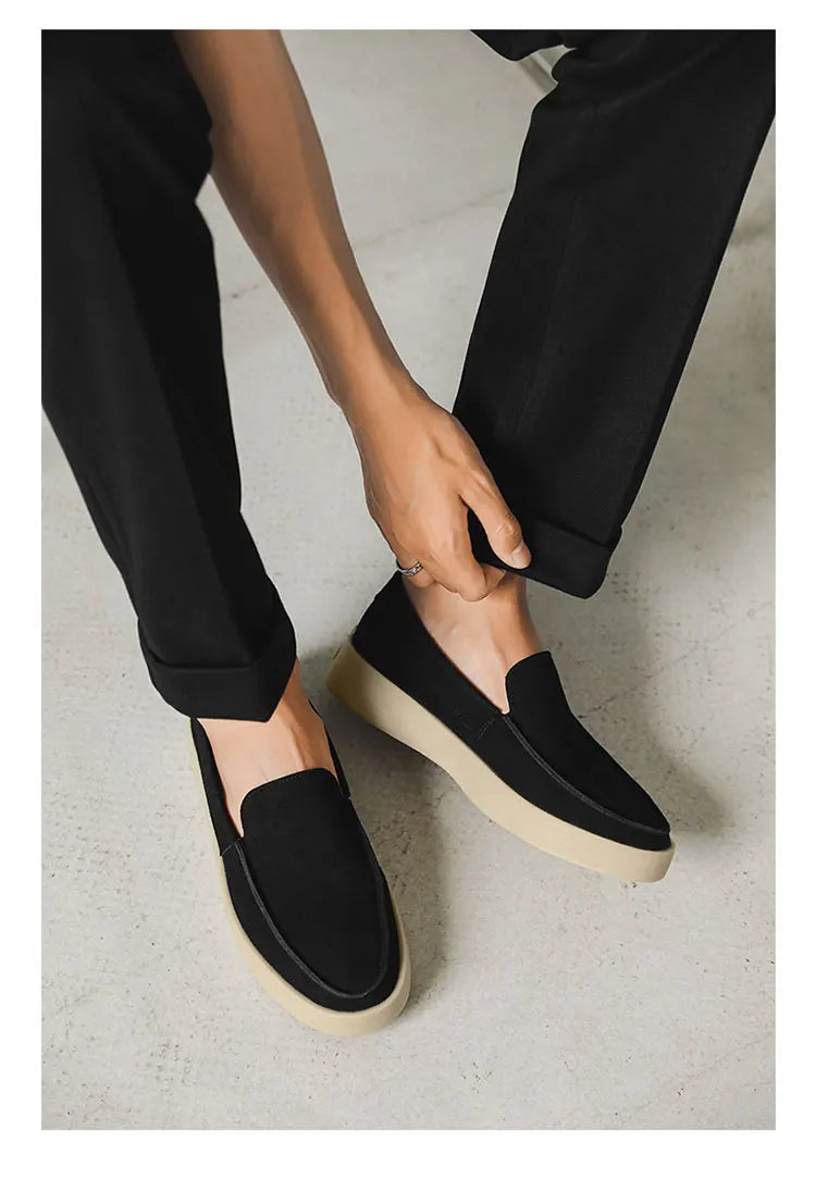High Quality Men's Loafers Soft Suede Slip-on Shoes Man Flats Lightweight Comfortable Driving Shoes For Man Summer Casual Shoes