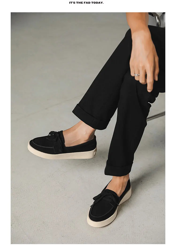 High Quality Men's Loafers Soft Suede Slip-on Shoes Man Flats Lightweight Comfortable Driving Shoes For Man Summer Casual Shoes