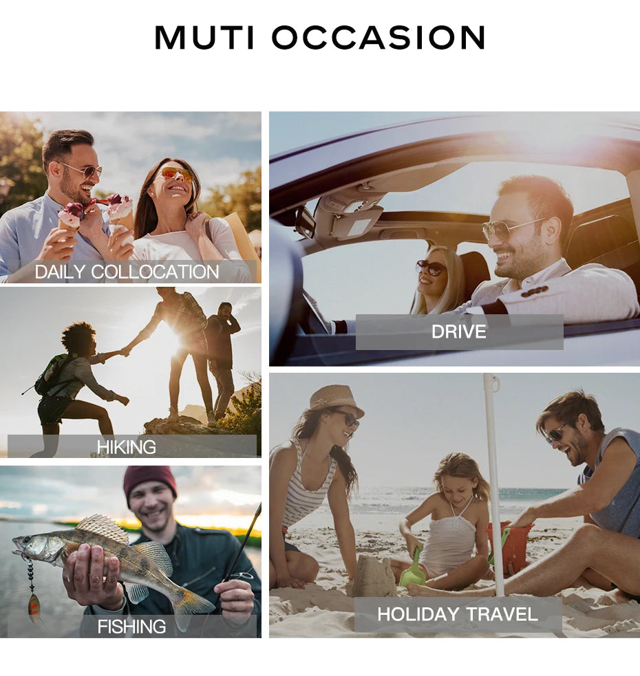 CAPONI Men Sunglasses Photochromic β Titanium Leg TR Frame Vintage Outdoor Eye Glasses Night Vision  Male Sun Glasses BSYS520