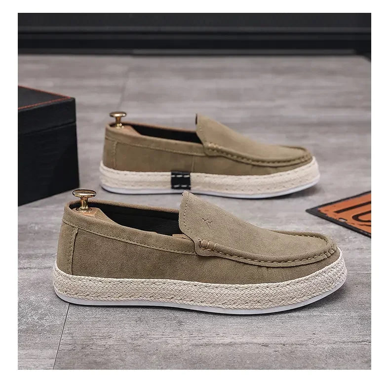 Casual Shoes for Men Fashion Men's Suede Loafers New Comfortable Soft Male Board Shoes Hard Wearing Men's Flats Chaussure Hommes