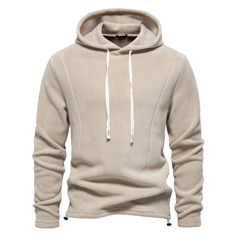 AIOPESON Brand Quality Thicken Warm Fleece Jacket for Men Zipper Neck Pullover Men's Sweatshirt Soft Shell Mens Jacket