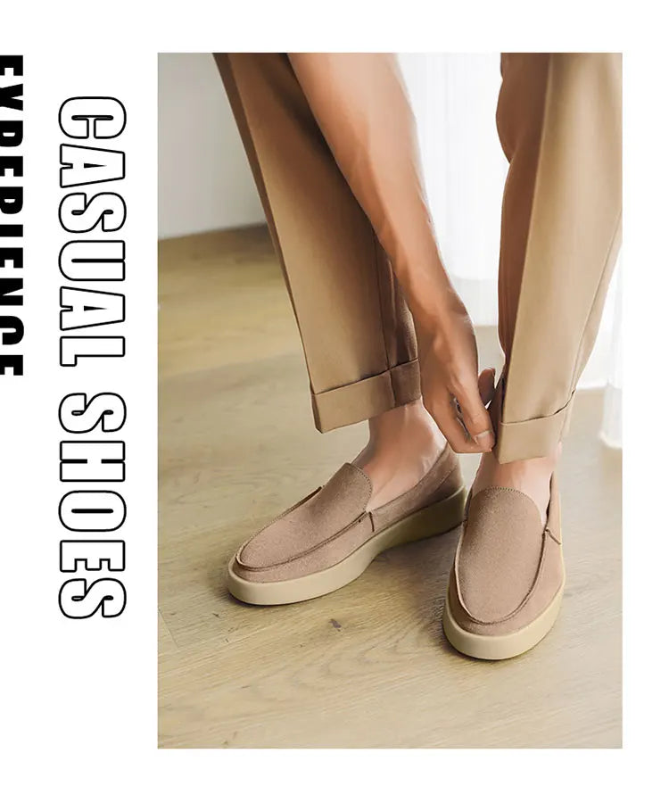 High Quality Men's Loafers Soft Suede Slip-on Shoes Man Flats Lightweight Comfortable Driving Shoes For Man Summer Casual Shoes
