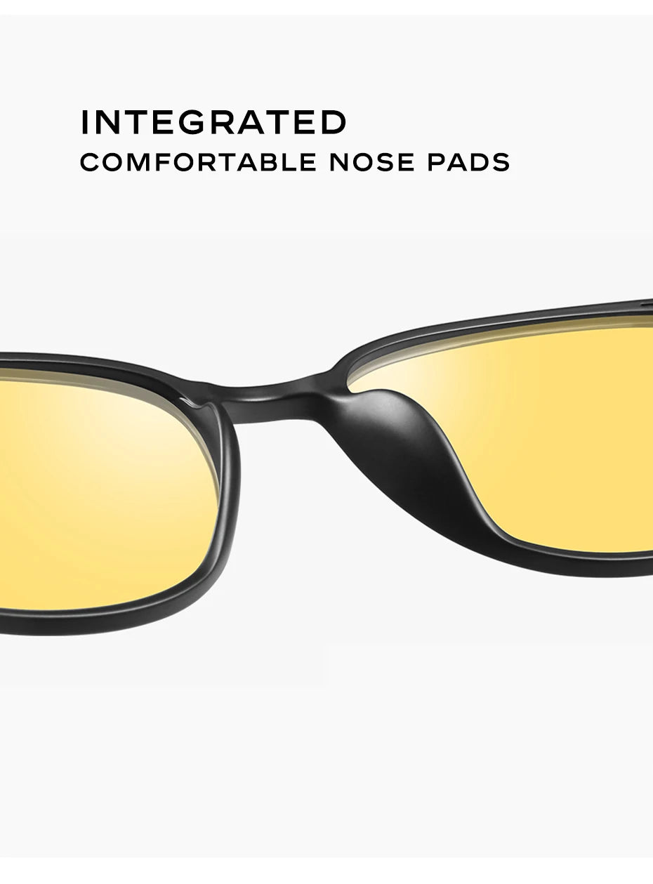 CAPONI Men Sunglasses Photochromic β Titanium Leg TR Frame Vintage Outdoor Eye Glasses Night Vision  Male Sun Glasses BSYS520