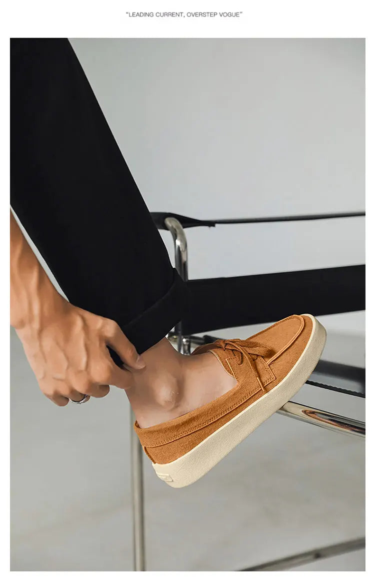 High Quality Men's Loafers Soft Suede Slip-on Shoes Man Flats Lightweight Comfortable Driving Shoes For Man Summer Casual Shoes