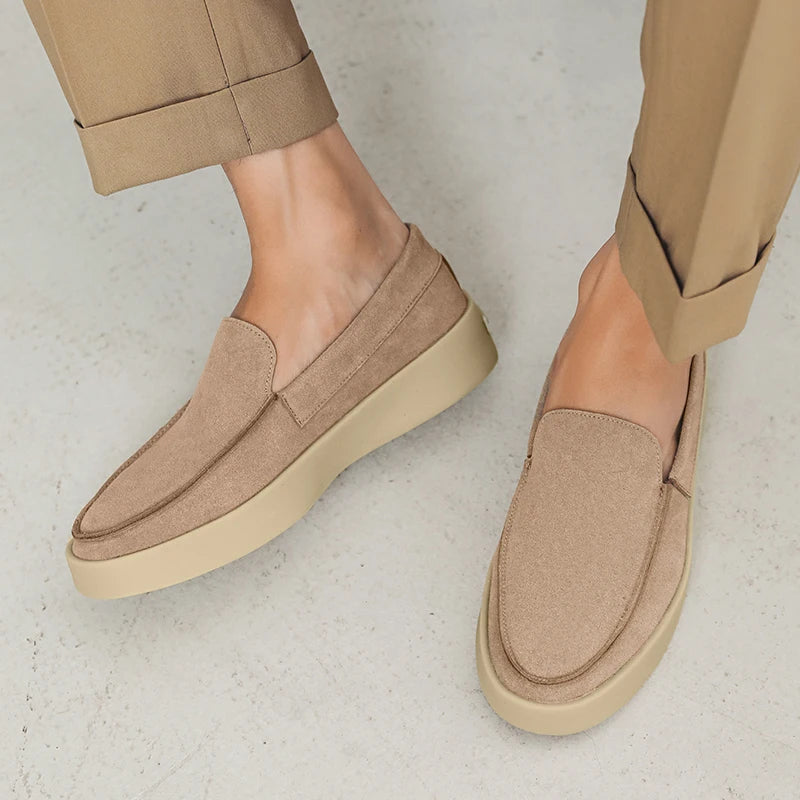 High Quality Men's Loafers Soft Suede Slip-on Shoes Man Flats Lightweight Comfortable Driving Shoes For Man Summer Casual Shoes