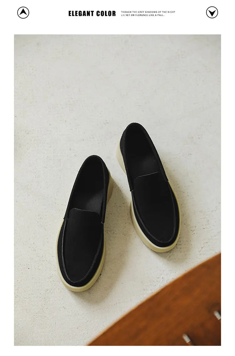 High Quality Men's Loafers Soft Suede Slip-on Shoes Man Flats Lightweight Comfortable Driving Shoes For Man Summer Casual Shoes