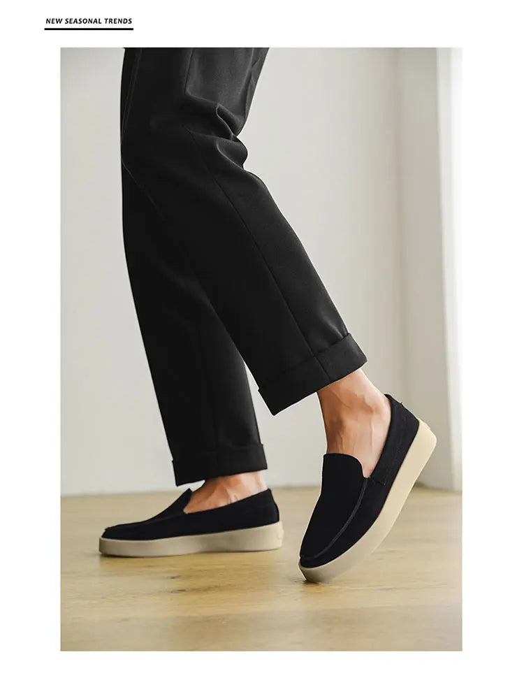 High Quality Men's Loafers Soft Suede Slip-on Shoes Man Flats Lightweight Comfortable Driving Shoes For Man Summer Casual Shoes