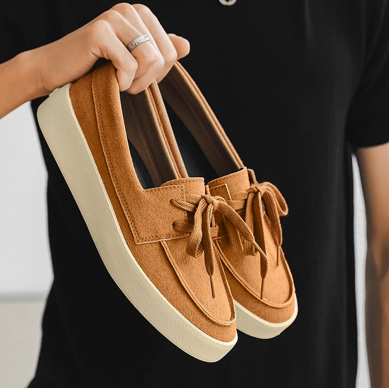 High Quality Men's Loafers Soft Suede Slip-on Shoes Man Flats Lightweight Comfortable Driving Shoes For Man Summer Casual Shoes