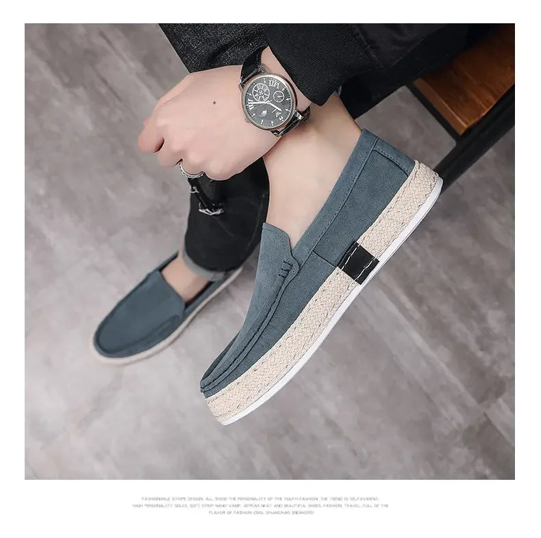Casual Shoes for Men Fashion Men's Suede Loafers New Comfortable Soft Male Board Shoes Hard Wearing Men's Flats Chaussure Hommes