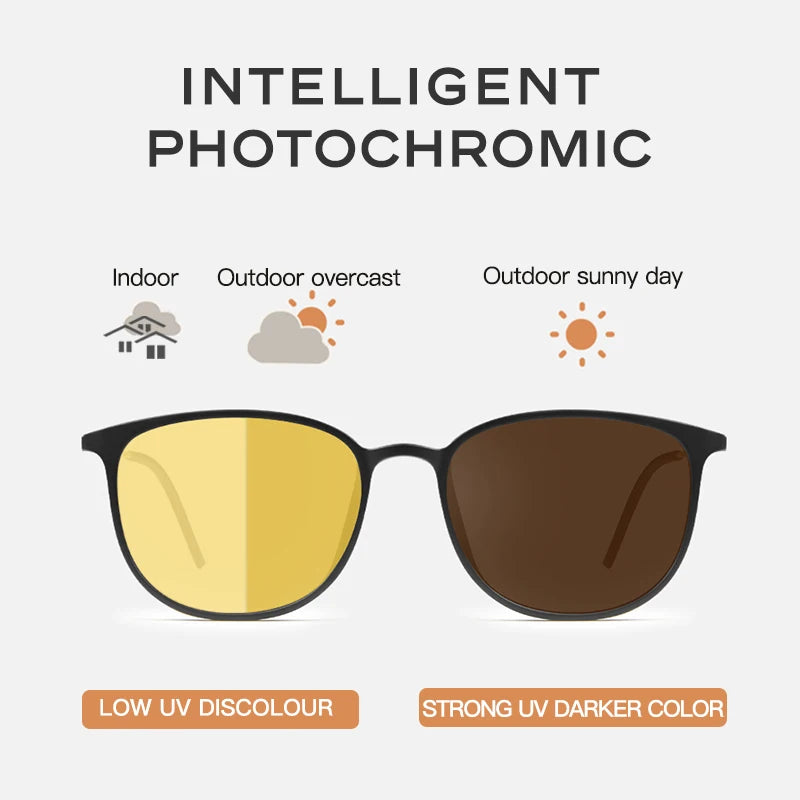CAPONI Men Sunglasses Photochromic β Titanium Leg TR Frame Vintage Outdoor Eye Glasses Night Vision  Male Sun Glasses BSYS520