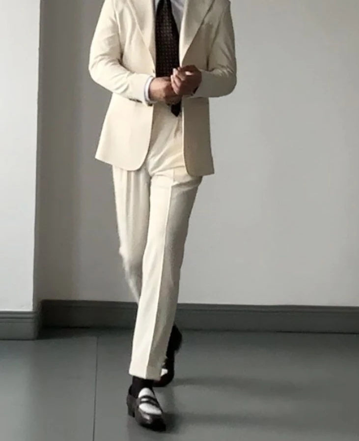 High Waist Slim Fit Business Man Suits Pants Summer 2025 Cheap Elegant Fashion Chinese Homme Up Straight Suit Trousers for Men