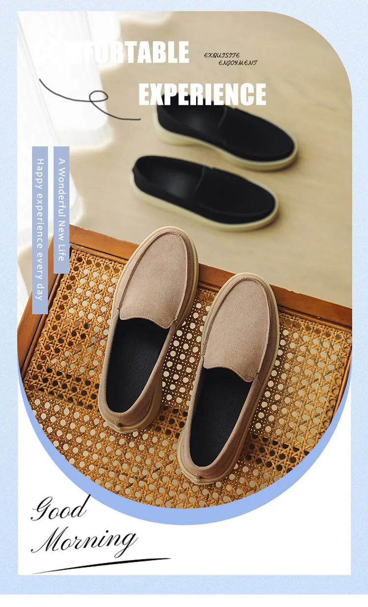 High Quality Men's Loafers Soft Suede Slip-on Shoes Man Flats Lightweight Comfortable Driving Shoes For Man Summer Casual Shoes