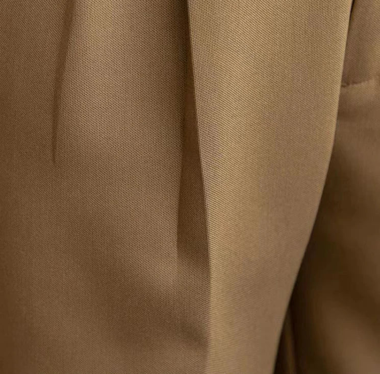 High Waist Pleated Man Suits Pants 9 Cropped Business Social Tailoring Quality Fabric Trousers for Men Classic Dress Elegant Up