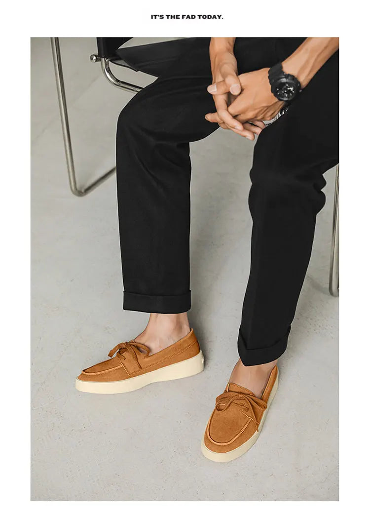 High Quality Men's Loafers Soft Suede Slip-on Shoes Man Flats Lightweight Comfortable Driving Shoes For Man Summer Casual Shoes