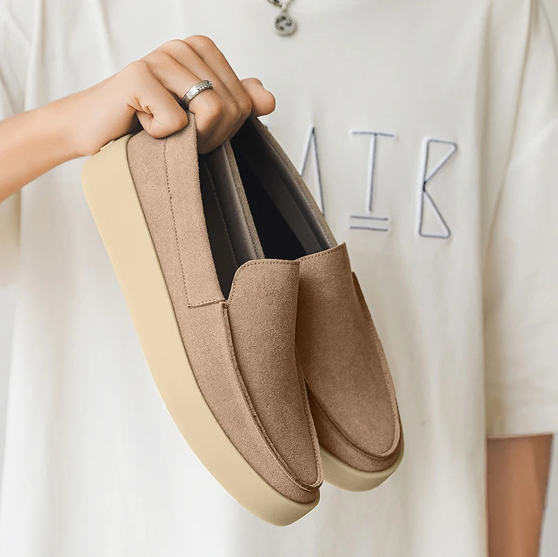 High Quality Men's Loafers Soft Suede Slip-on Shoes Man Flats Lightweight Comfortable Driving Shoes For Man Summer Casual Shoes