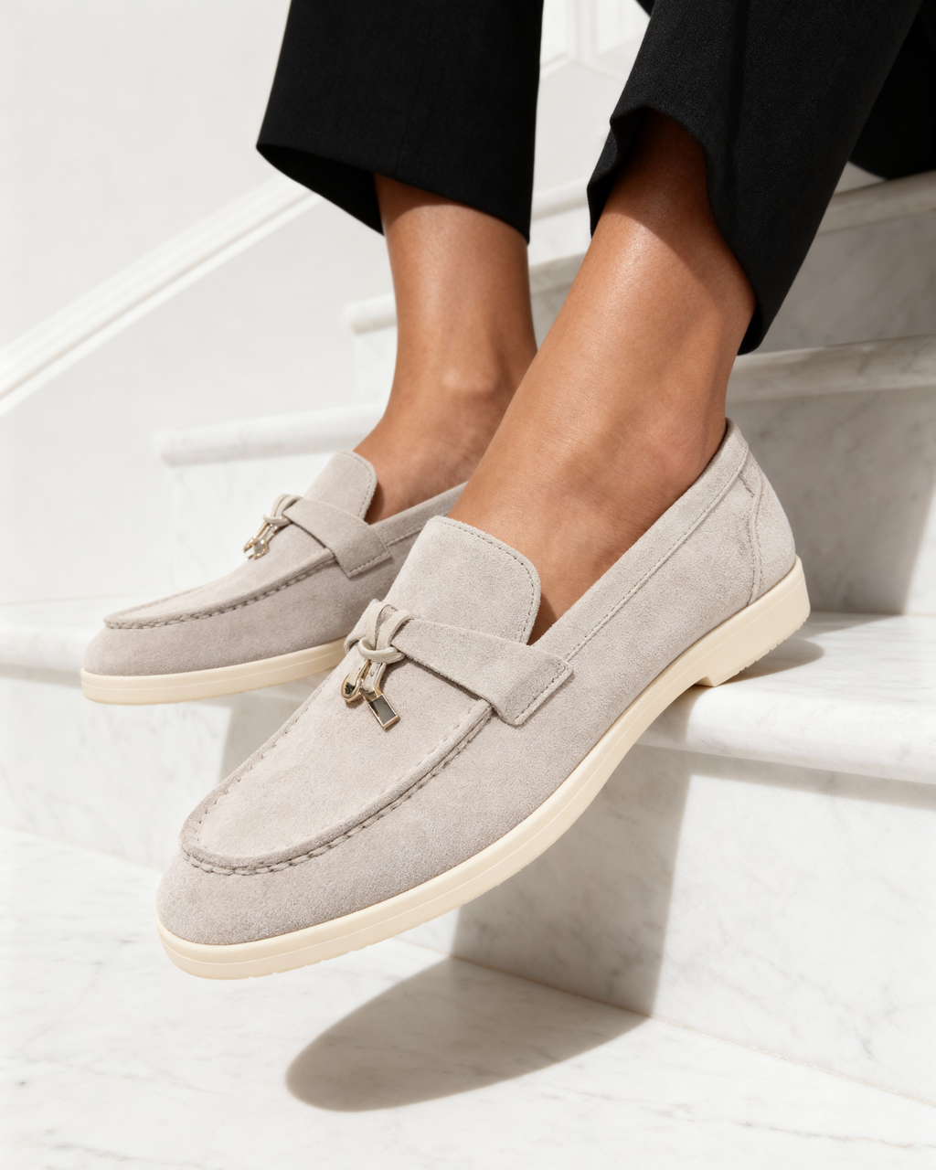 Old Money Suede Lady Loafers