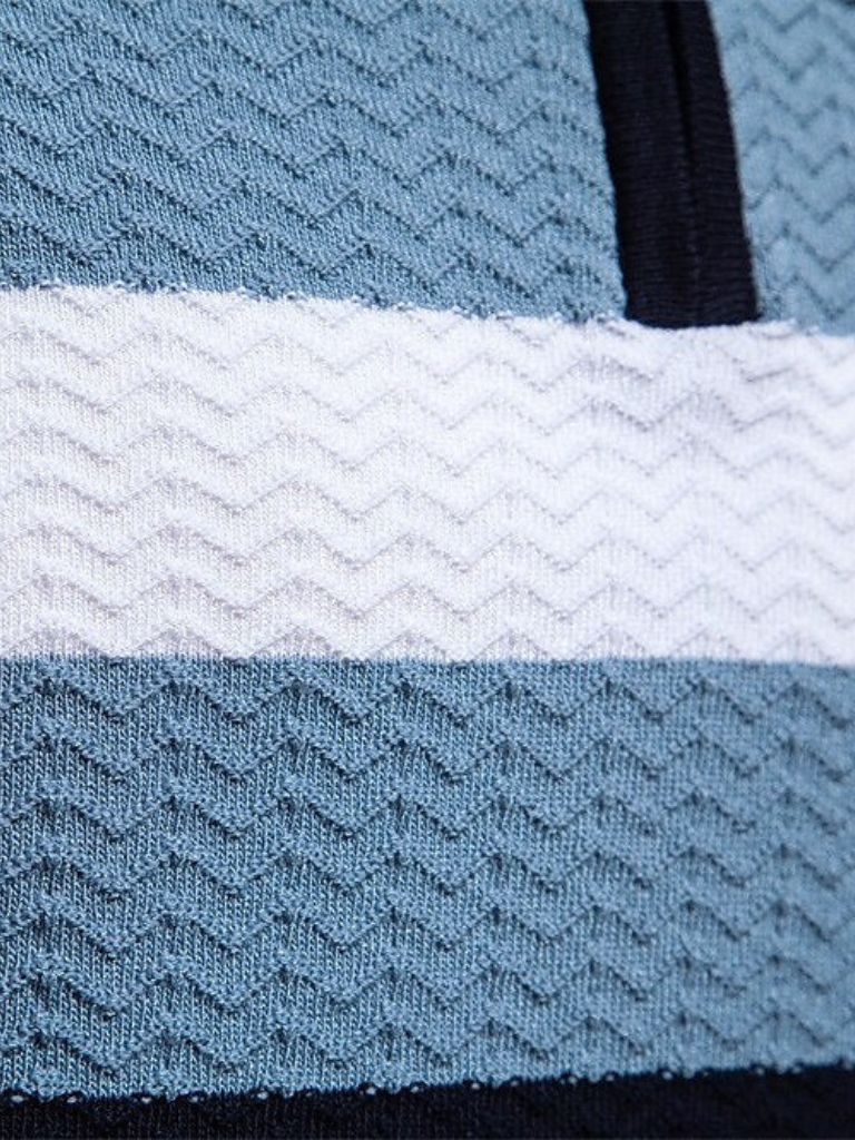 Classic Fit Quarter Zip Business Casual Short Sleeves Polo - Cross & Crown