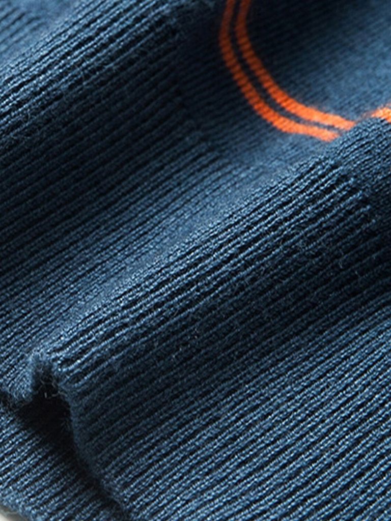 Navy Sunset Striped Polo - Cross & Crown