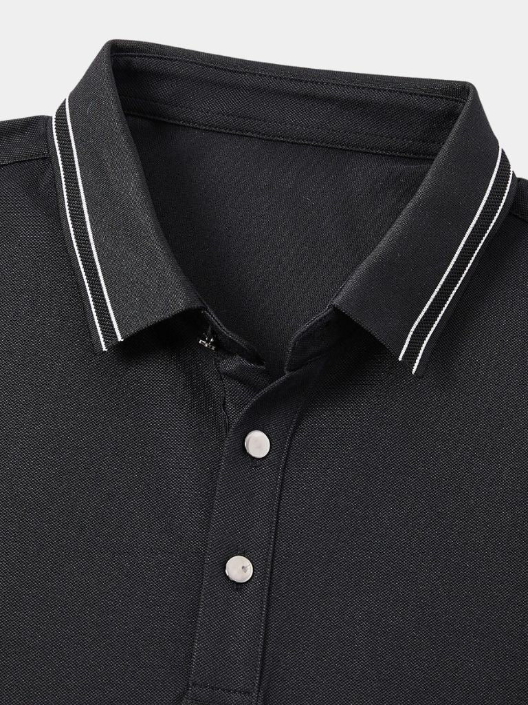 Obsidian Trim Polo – Cross & Crown