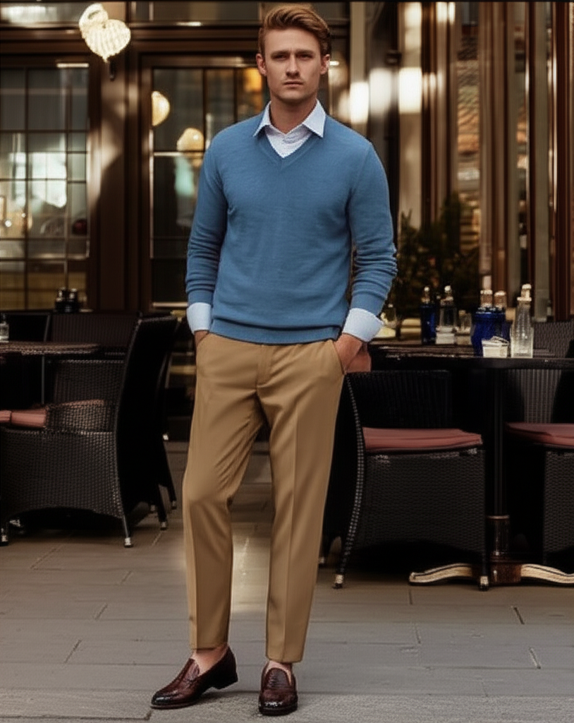 Ashbourner Classic V-Neck Cashmere Jumper